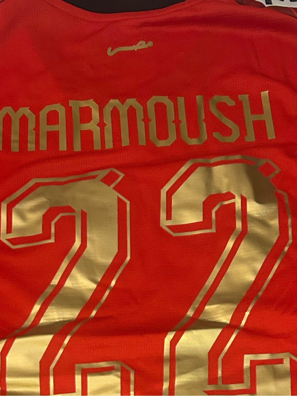 Puma EGYPT National Team OMAR MARMOUSH Men's JERSEY Red M,L,XL,2X New with tags - Picture 5 of 7